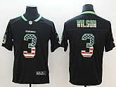 Nike Seahawks 3 Russell Wilson Black USA Flag Fashion Color Rush Limited Jersey,baseball caps,new era cap wholesale,wholesale hats